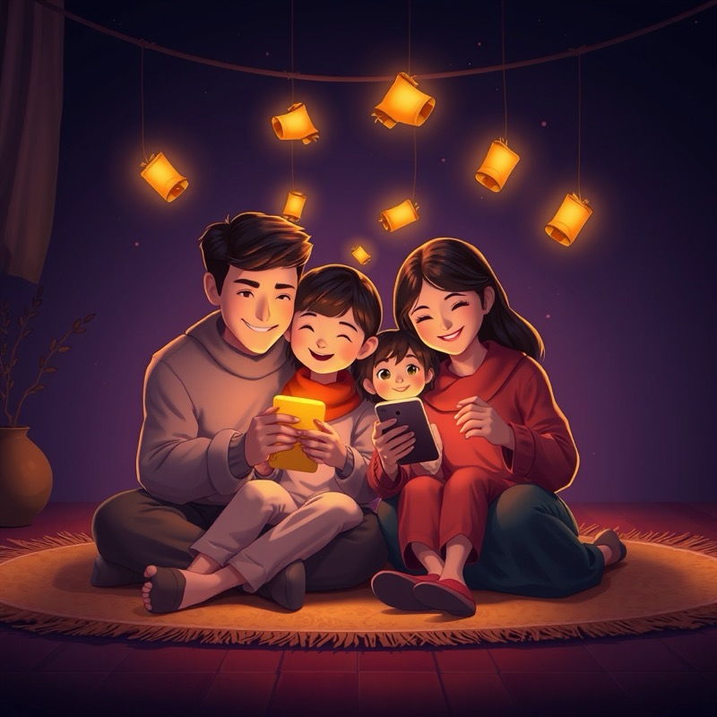 A family playing DAFINA together